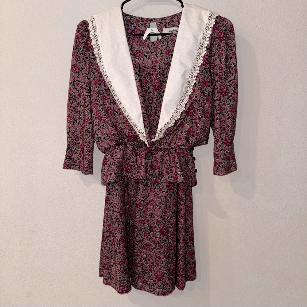 Vintage Frejani Matching Blouse Skirt Set Size 10 COTTAGE CORE VICTORIAN